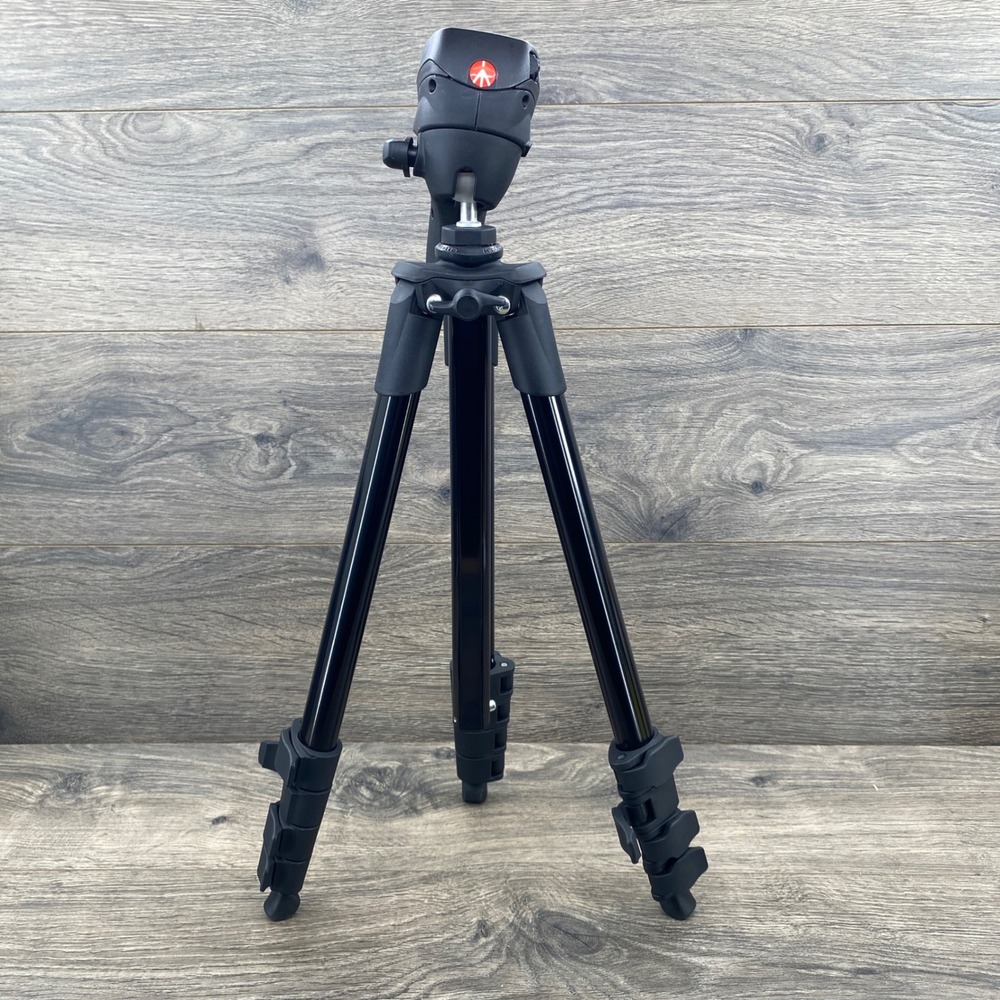 Manfrotto Compact Action Tripod Black Joystick Head 5-Section Aluminum